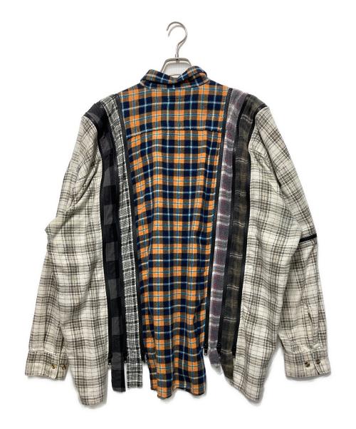 Rebuild by Needles（リビルドバイニードルス）Rebuild by Needles (リビルドバイニードルス) Flannel Shirt - 7 Cuts Zipped Wide Shirt マルチカラー サイズ:FREEの古着・服飾アイテム