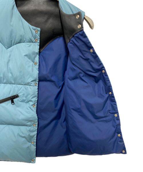 RockyMountainFeatherBed（ロッキーマウンテンフェザーベッド）RockyMountainFeatherBed (ロッキーマウンテンフェザーベッド) The Three Robbers (スリーラバーズ) PROCESS DOWN VEST ブルー サイズ:38の古着・服飾アイテム