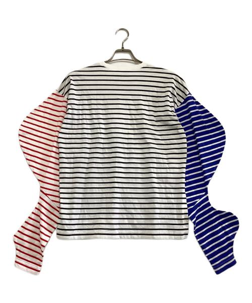 nagonstans（ナゴンスタンス）nagonstans (ナゴンスタンス) MIX Border Twist Sleeve ロングTシャツ マルチカラー サイズ:Mの古着・服飾アイテム