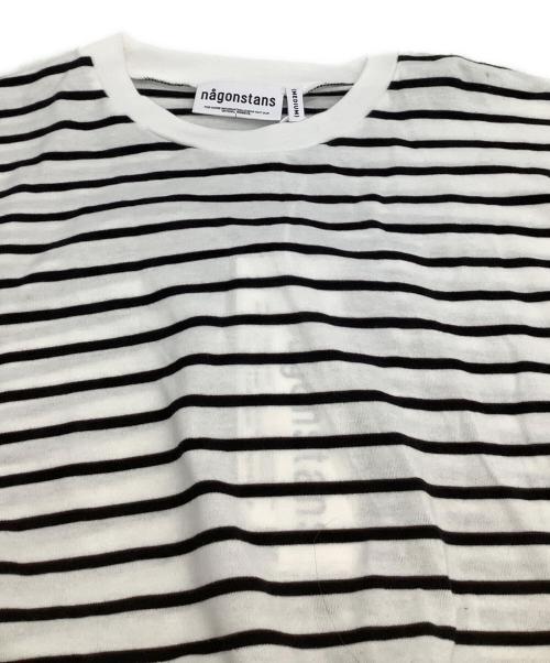 nagonstans（ナゴンスタンス）nagonstans (ナゴンスタンス) MIX Border Twist Sleeve ロングTシャツ マルチカラー サイズ:Mの古着・服飾アイテム