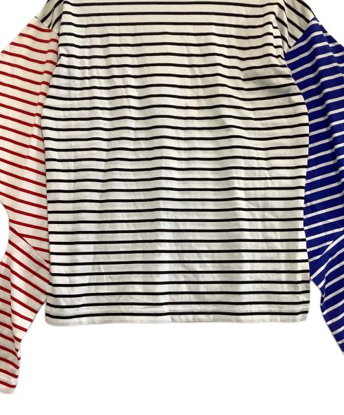 nagonstans（ナゴンスタンス）nagonstans (ナゴンスタンス) MIX Border Twist Sleeve ロングTシャツ マルチカラー サイズ:Mの古着・服飾アイテム