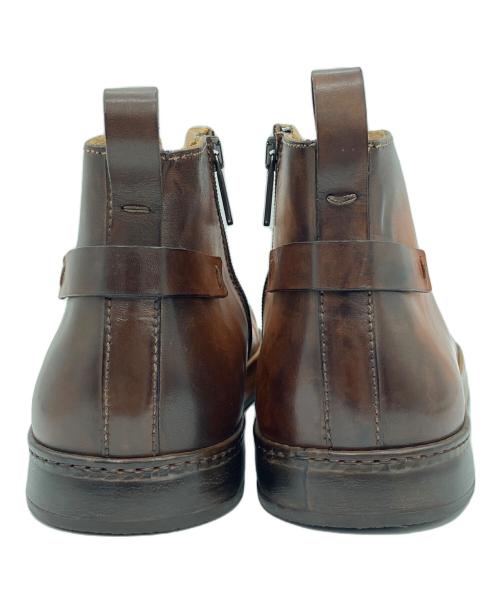 Santoni（サントーニ）Santoni (サントーニ) レザーハイカットスニーカ ブラウン サイズ:10の古着・服飾アイテム