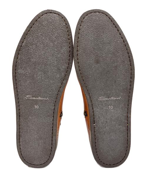 Santoni（サントーニ）Santoni (サントーニ) レザーハイカットスニーカ ブラウン サイズ:10の古着・服飾アイテム