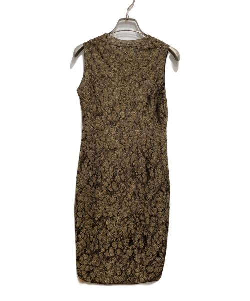 missoni（ミッソーニ）MISSONI (ミッソーニ) N/Sラメニットワンピース ブラウン サイズ:40の古着・服飾アイテム