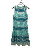 missoniミッソーニ）の古着「柄ニットワンピース」｜ブルー