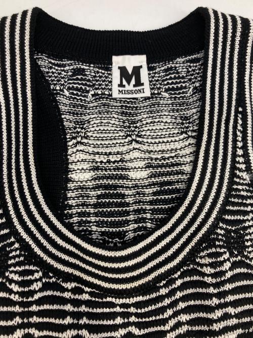 missoni（ミッソーニ）MISSONI (ミッソーニ) ノースリーブニットワンピース ブラック サイズ:38の古着・服飾アイテム