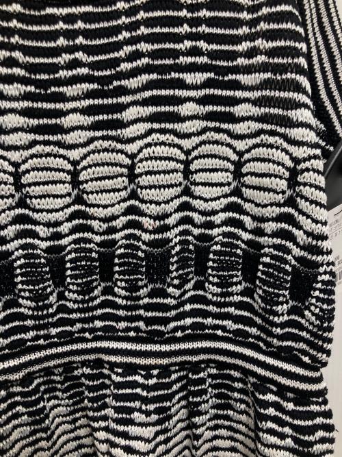 missoni（ミッソーニ）MISSONI (ミッソーニ) ノースリーブニットワンピース ブラック サイズ:38の古着・服飾アイテム
