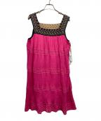 missoniミッソーニ）の古着「ノースリーブニットワンピース」｜ピンク