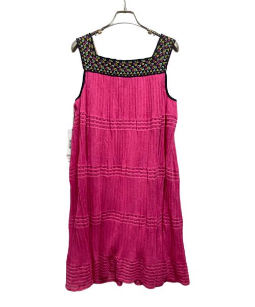 missoni（ミッソーニ）MISSONI (ミッソーニ) ノースリーブニットワンピース ピンク サイズ:40 未使用品の古着・服飾アイテム