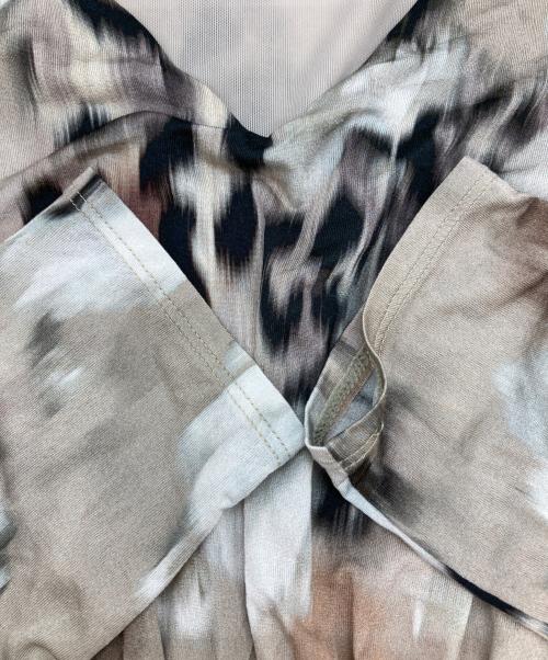 MaxMara（マックスマーラ）MaxMara (マックスマーラ) 総柄ジャージーワンピース ベージュ サイズ:38の古着・服飾アイテム