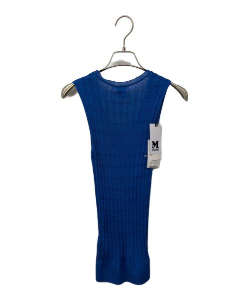 missoni（ミッソーニ）MISSONI (ミッソーニ) ノースリーブニット ブルー サイズ:40の古着・服飾アイテム