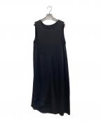 MM6 Maison Margielaエムエムシックスメゾンマルジェラ）の古着「アシンメトリーワンピース」｜ブラック