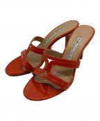 PELLICOペリーコ）の古着「カットワークミュールサンダル」｜オレンジ