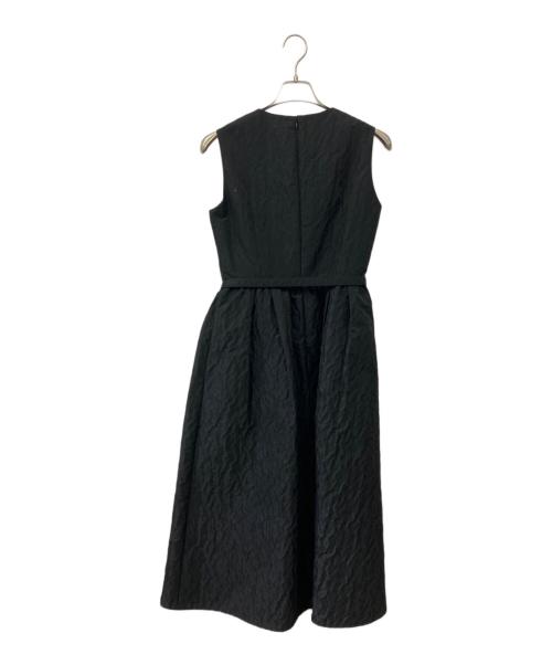 ANAYI（アナイ）ANAYI (アナイ) ふくれフィルムジャガードフレア ワンピース ブラック サイズ:38の古着・服飾アイテム