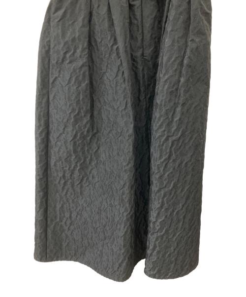 ANAYI（アナイ）ANAYI (アナイ) ふくれフィルムジャガードフレア ワンピース ブラック サイズ:38の古着・服飾アイテム