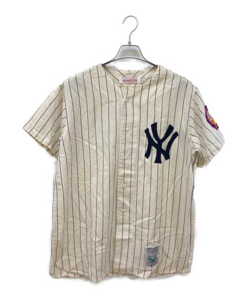 MITCHELL & NESS（ミッチェルアンドネス）MITCHELL & NESS (ミッチェルアンドネス) ベースボールシャツ アイボリー サイズ:Lの古着・服飾アイテム