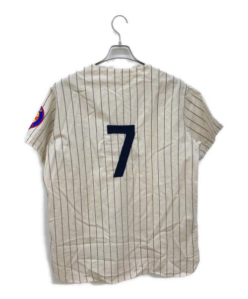 MITCHELL & NESS（ミッチェルアンドネス）MITCHELL & NESS (ミッチェルアンドネス) ベースボールシャツ アイボリー サイズ:Lの古着・服飾アイテム