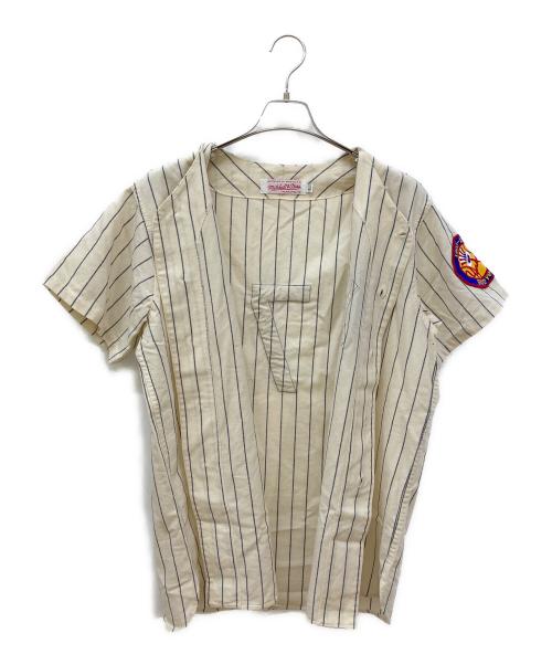 MITCHELL & NESS（ミッチェルアンドネス）MITCHELL & NESS (ミッチェルアンドネス) ベースボールシャツ アイボリー サイズ:Lの古着・服飾アイテム