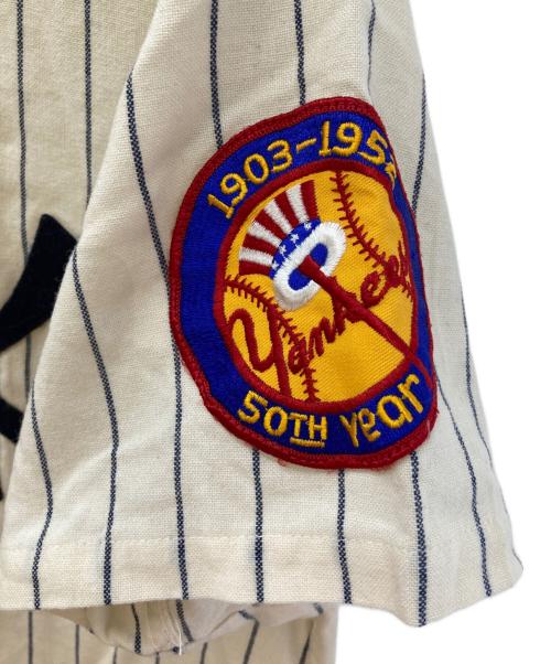 MITCHELL & NESS（ミッチェルアンドネス）MITCHELL & NESS (ミッチェルアンドネス) ベースボールシャツ アイボリー サイズ:Lの古着・服飾アイテム