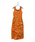 Ameriアメリ）の古着「カットオフシームパッカリングドレス」｜オレンジ