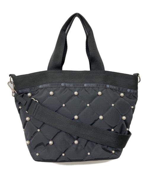 LeSportsac（レスポートサック）LeSportsac (レスポートサック) BUCKET TOTE W PEARLS ブラックの古着・服飾アイテム