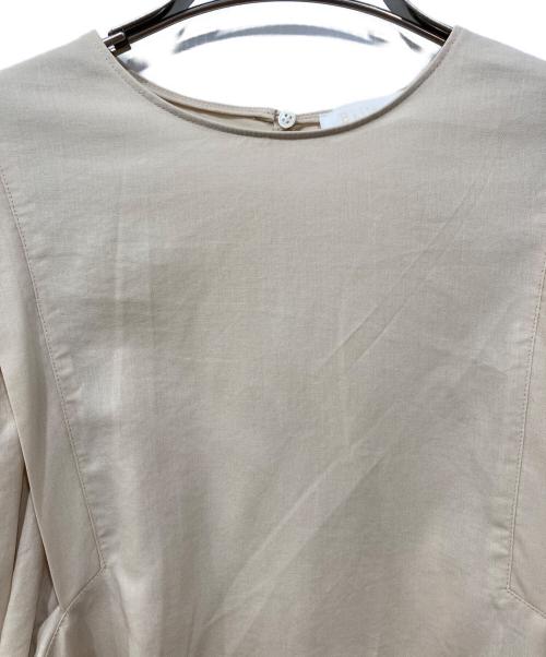 BALLSEY（ボールジィ）BALLSEY (ボールジィ) クリスタルコットンボリュームスリーブブラウス ベージュ サイズ:36の古着・服飾アイテム