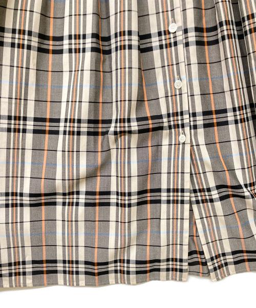 BALLSEY（ボールジィ）BALLSEY (ボールジィ) 22SS バレッタプラッドオープンカラーシャツワンピース ブラック サイズ:34の古着・服飾アイテム