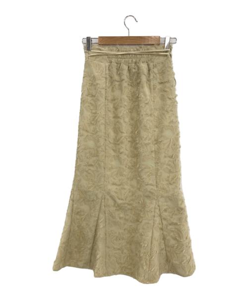 PRIVEVE（プリヴェヴェ）PRIVEVE (プリヴェヴェ) 3D JACQUARD MERMAID SKIRT イエロー サイズ:FREEの古着・服飾アイテム