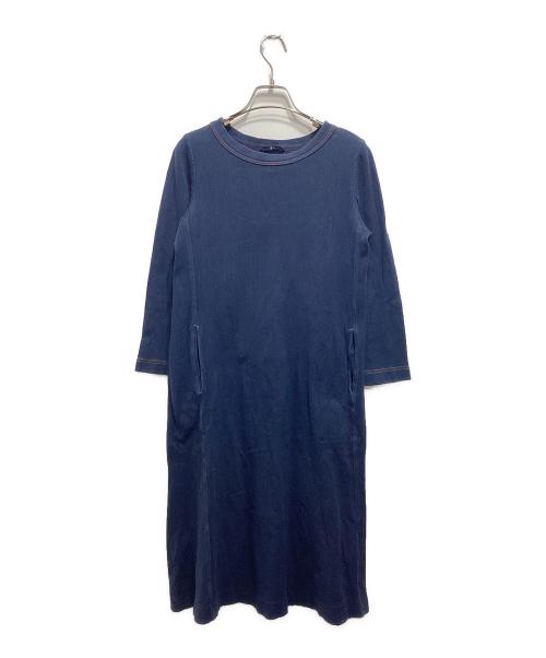 45R（フォーティファイブ・アール）45R (フォーティファイブ・アール) インディゴ染デニム調カットソーワンピース インディゴの古着・服飾アイテム