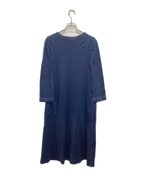 45R（フォーティファイブ・アール）45R (フォーティファイブ・アール) インディゴ染デニム調カットソーワンピース インディゴの古着・服飾アイテム