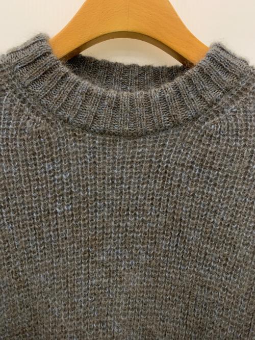 MARKA（マーカ）MARKA (マーカ) キッドモヘヤクルーネックニット グレー サイズ:2の古着・服飾アイテム