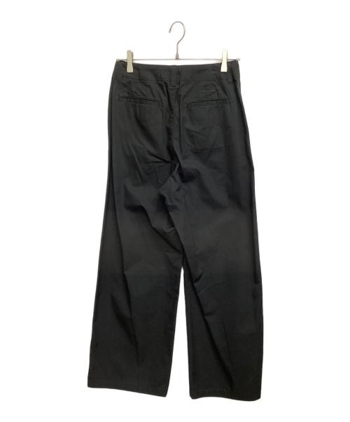 MACPHEE（マカフィー）MACPHEE (マカフィー) コットンサージ ドローストリングワイドパンツ ブラック サイズ:36の古着・服飾アイテム