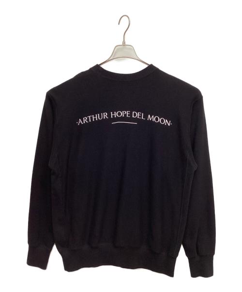 arthur hope del moon（アーサーホープデルムーン）ARTHUR HOPE DEL MOON (アーサーホープデルムーン) スウェット ブラック サイズ:Ｌの古着・服飾アイテム