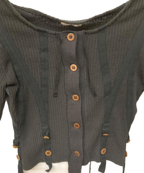 FUMIKA UCHIDA（フミカウチダ）FUMIKA UCHIDA (フミカウチダ) Vintage Ribbed Corset Top Long Sleeve ブラック サイズ:Mの古着・服飾アイテム