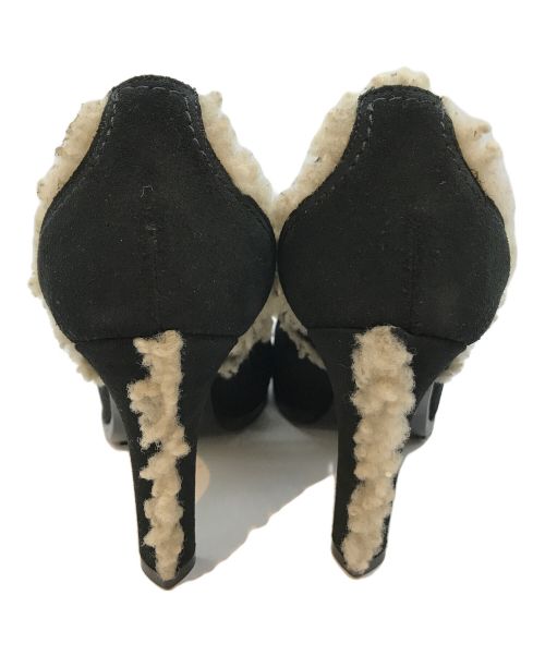 LOUIS VUITTON（ルイ ヴィトン）LOUIS VUITTON (ルイ ヴィトン) ボアパンプス ブラック×アイボリー サイズ:35の古着・服飾アイテム