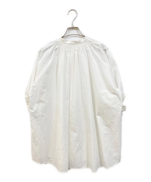 ENFOLD（エンフォルド）ENFOLD (エンフォルド) GATHER－SLEEVE BLOUSE ホワイト サイズ:38の古着・服飾アイテム