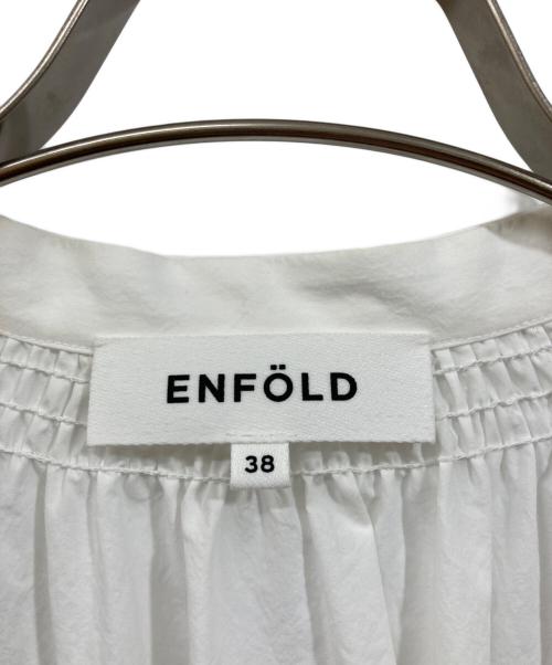 ENFOLD（エンフォルド）ENFOLD (エンフォルド) GATHER－SLEEVE BLOUSE ホワイト サイズ:38の古着・服飾アイテム