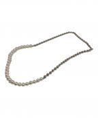 e.m.イーエム）の古着「パールボールチェーンミックスネックレス」｜ホワイト