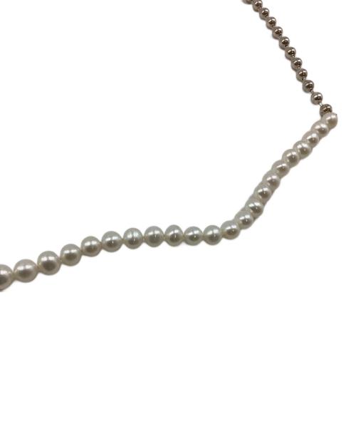 e.m.（イーエム）e.m. (イーエム) パールボールチェーンミックスネックレス ホワイトの古着・服飾アイテム