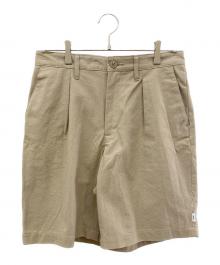 WTAPS（ダブルタップス）の古着「TUCK SHORTS COTTON CANVAS」｜ベージュ