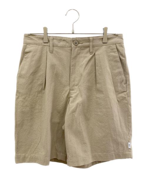 WTAPS（ダブルタップス）WTAPS (ダブルタップス) TUCK SHORTS COTTON CANVAS ベージュ サイズ:X 01の古着・服飾アイテム