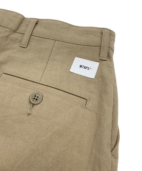 WTAPS（ダブルタップス）WTAPS (ダブルタップス) TUCK SHORTS COTTON CANVAS ベージュ サイズ:X 01の古着・服飾アイテム