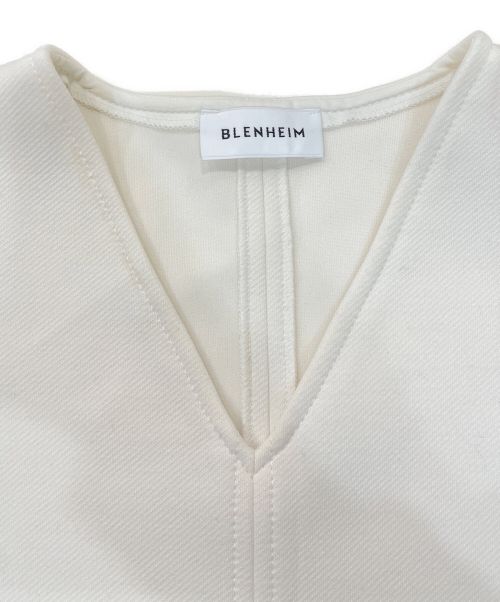 BLENHEIM（ブレンヘイム）BLENHEIM (ブレンヘイム) ダンボールステッチノースリーブワンピース ホワイト サイズ:XSの古着・服飾アイテム