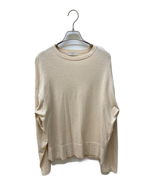 ATON（エイトン）ATON (エイトン) コットンクルーネックニット ベージュ サイズ:2の古着・服飾アイテム