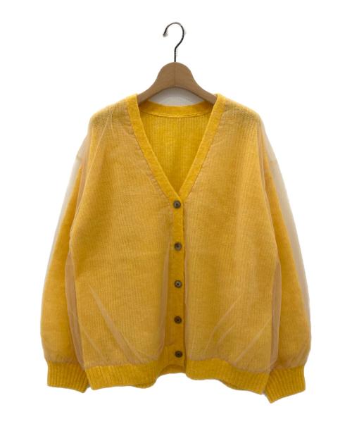 Diagram（ダイアグラム）Diagram (ダイアグラム) オーバーチュールニットカーディガン イエロー サイズ:36の古着・服飾アイテム