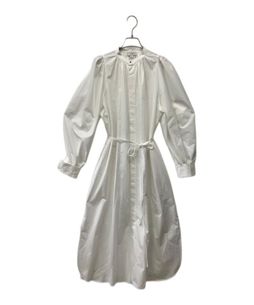 HYKE（ハイク）HYKE (ハイク) T/C BALLOON SLEEVE DRESS ホワイト サイズ:1の古着・服飾アイテム