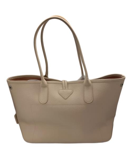 LONGCHAMP（ロンシャン）LONGCHAMP (ロンシャン) レザートートバッグ ベージュの古着・服飾アイテム