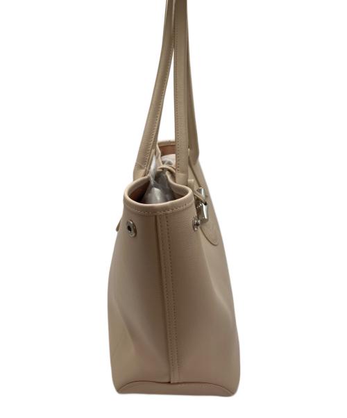 LONGCHAMP（ロンシャン）LONGCHAMP (ロンシャン) レザートートバッグ ベージュの古着・服飾アイテム