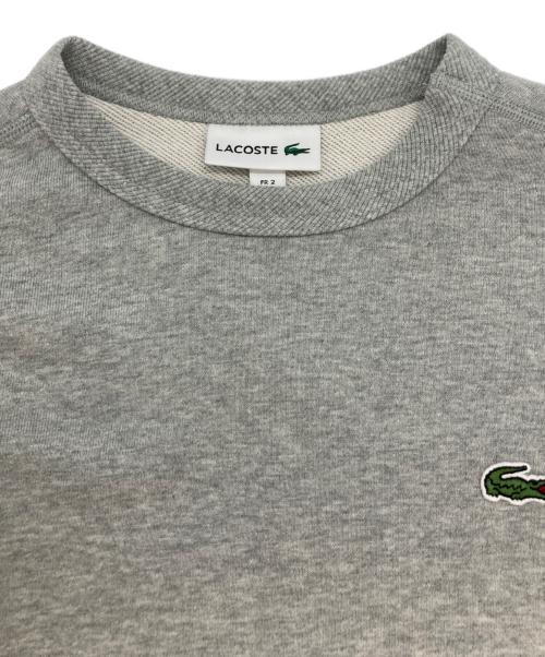 LACOSTE（ラコステ）LACOSTE (ラコステ) プレミアムコットン クルーネック スウェット グレー サイズ:XS 未使用品の古着・服飾アイテム