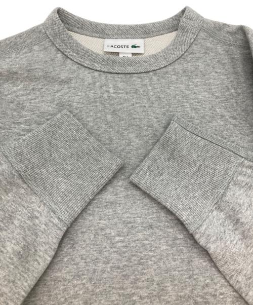 LACOSTE（ラコステ）LACOSTE (ラコステ) プレミアムコットン クルーネック スウェット グレー サイズ:XS 未使用品の古着・服飾アイテム